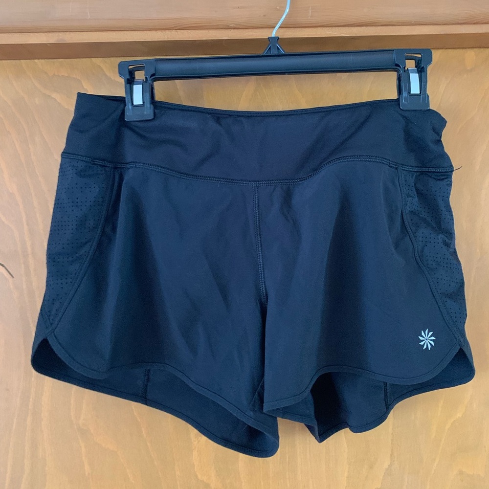 Athleta black athletic running shorts